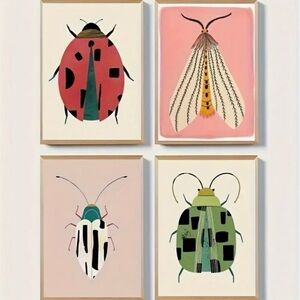 Set of 4 Insect Art Prints